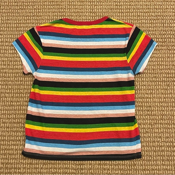 Pam & Gela Rainbow Stripe Tee in Multi Petite - Picture 10 of 10